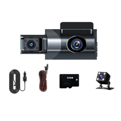 Caméra Embarquée Voiture — Double Objectif Avec Caméra Arrière Intégrée
