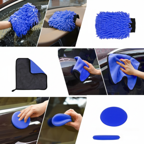 車の掃除用ツールキット — 収納バッグ付きのマルチファンクション