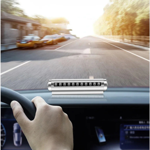 Placa De Estacionamiento Temporal — Número De Teléfono Visible