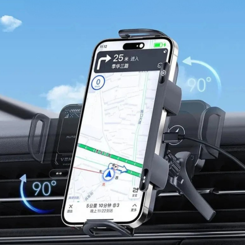 Support Telefono Magnetico Per Auto — Fissaggio Rapido E Sicuro