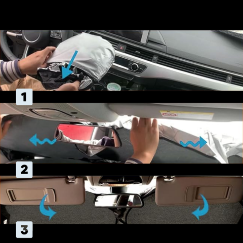 Zonnescherm Voor Voorruit|Anti-Hitte En UV