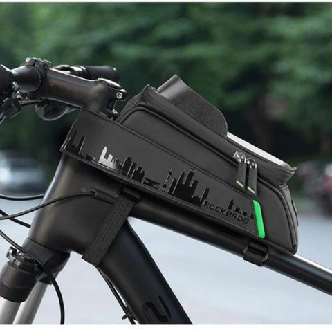Bolsa Impermeable Para Bicicleta – Soporte Para Teléfono Y Almacenamiento Práctico 