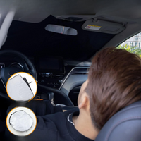 Foldbart solskærm til forrude — Kompatibel med 2 og 4 døre 