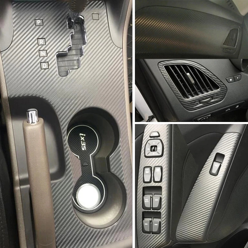 Stickers de Fibra de Carbono para Hyundai ix35 (2010-2017) — Estilo Deportivo y Protección 