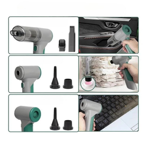 Aspiradora Inalámbrica 3 En 1 Para Coche – Limpieza Completa y Práctica 