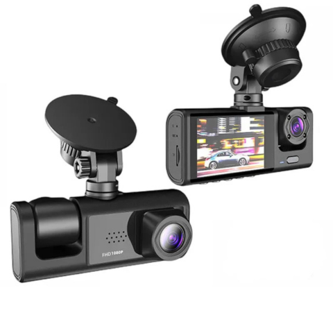 Elülső és belső autós dashcam – Magas felbontású felvétel 