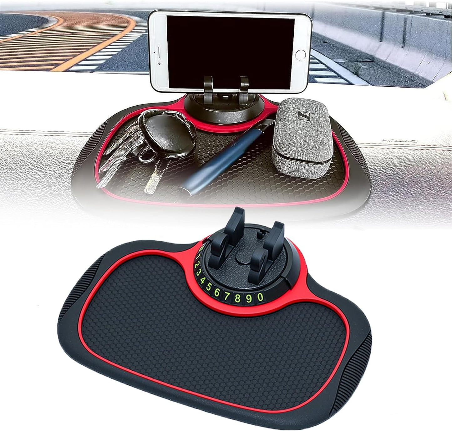 Multifunctional anti-slip mat for cars - Mobile phone holder