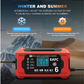 Intelligent Car Battery Charger 12V/24V - LCD Display & Automatic Protection 