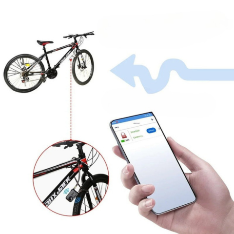 Intelligent Cykellås Med Alarm 110dB Og Kontrol Via App — Pålidelig Og Moderne Beskyttelse 