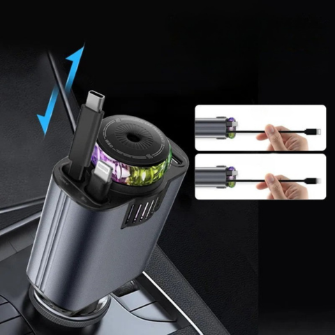 Chargeur Voiture Multifonction — Fast Charge & Diffuseur d’Arômes