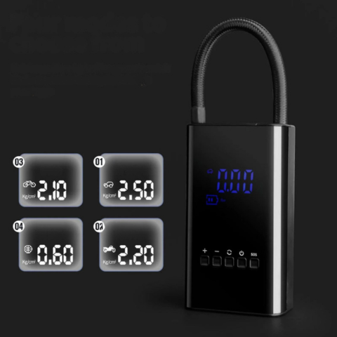 Mini Kompressor Bærbar – LED-display og justerbart tryk 