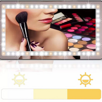 車用サンバイザーLEDミラー - 調整可能で充電式の照明 