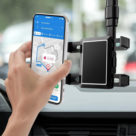 Auto-Telefonhalterung — Befestigung am Rückspiegel und verstellbar 