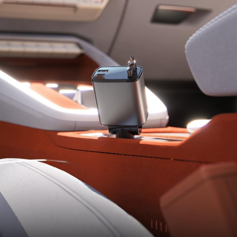 Chargeur Voiture Rétractable – Format Compact Ultra Pratique