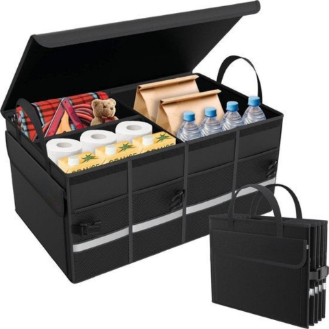 Organizator Portbagaj Auto — Cutie De Depozitare Etanșă Și Pliabilă 