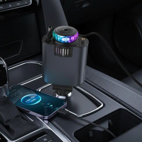 Chargeur Voiture Multifonction — Fast Charge & Diffuseur d’Arômes