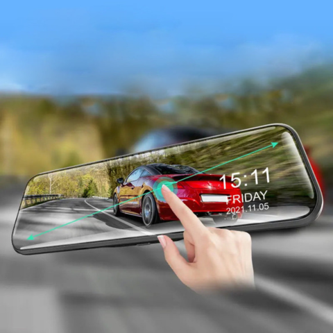 Connected Mirror With Dual Camera – Safer Driving 
