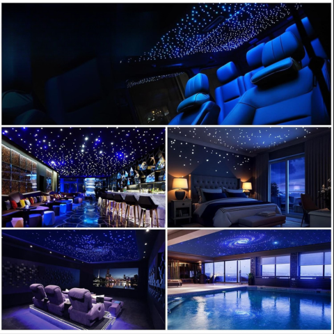 Światłowodowy zestaw oświetleniowy z gwieździstym niebem - wyjątkowy efekt świetlny i nocna atmosfera