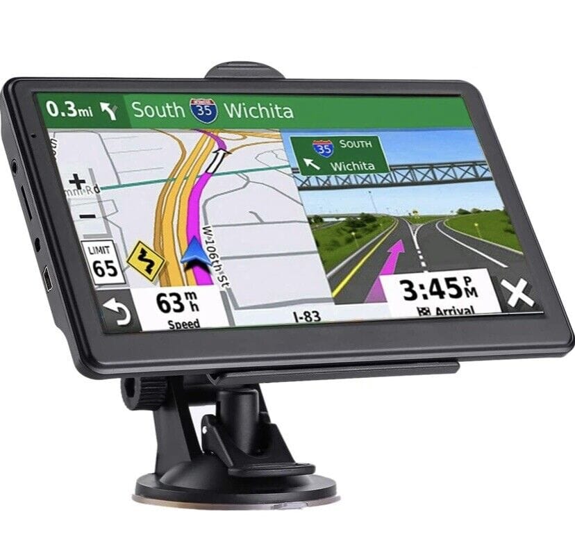 Système De Navigation GPS 7 Pouces Pour Voiture Et Camion — Écran Large Et Clair